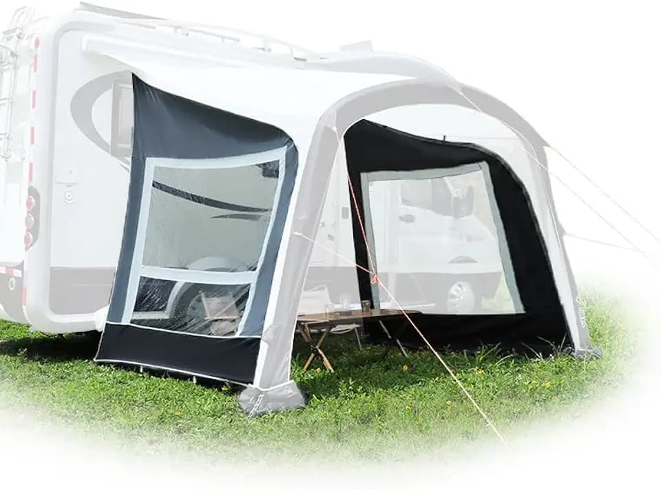 Wanderer II aufblasbarer Sonnenschutz für Wohnwagen, Wohnmobil, kompatibel mit,multimodal Glamping Awning(Grey, Das ist nur Zubehör.Side Panel)*2