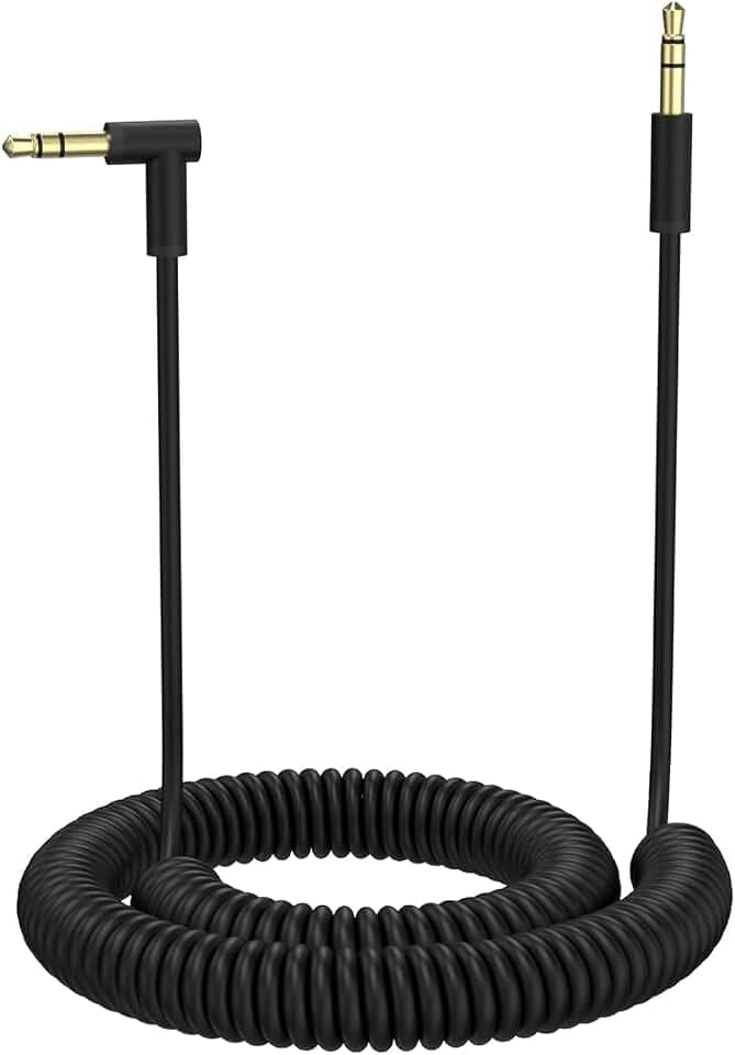 Audiokabel für Beats Kopfhörer, Spiralkabel 3,5mm Stereo Klinkenkabel Kabel mit Mikrofon und Steuerung Kompatibel mit Beats Solo4/Solo 3/Solo 2/Studio 2 3/Pro/ Detox/Executive/Mixr/ Wireless Kopfhörer
