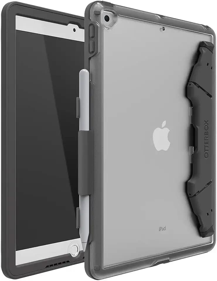 OtterBox Unlimited Folio Hülle für iPad 10.2 Zoll (9. 8. 7. Gen), Grau | Für iPad 10.2" (2021/2020/2019), sturzsichere Folio-Schutzhülle mit Displayschutz, Keine Einzelhandelsverpackung