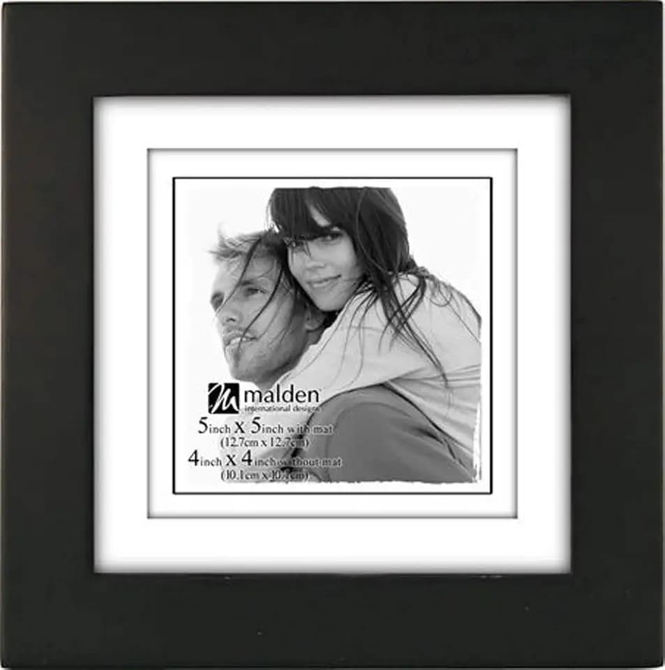 Malden 4x4 Black Matted Picture Frame
