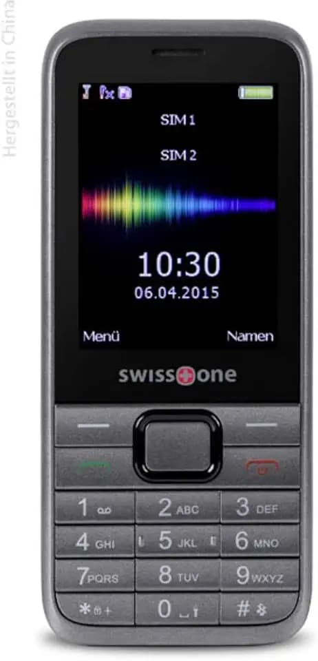swisstone SC 560 - Dual SIM Unlocked 32GB Mobiltelefon mit extra großem beleuchtetem Farbdisplay, Schwarz