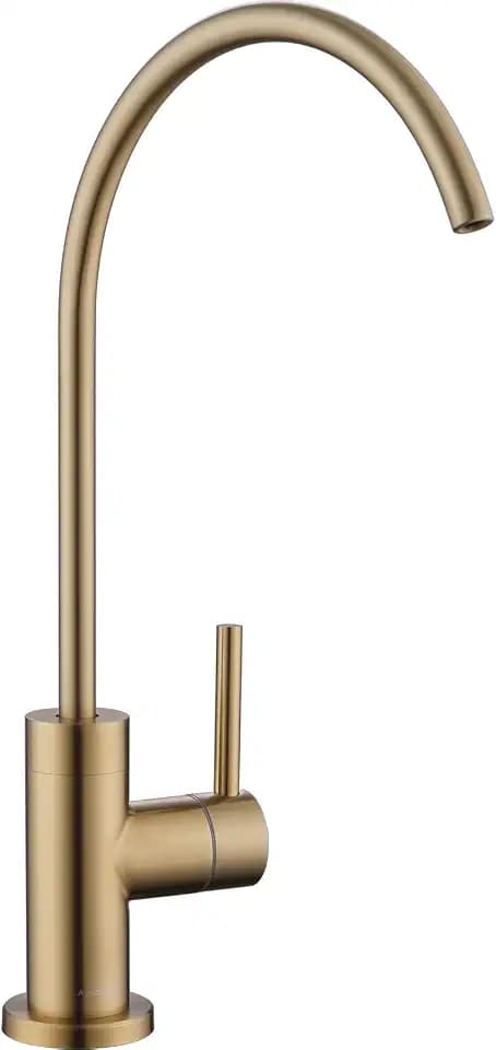 AguaStella AS09CPB Champagne Bronze Stainless Steel Kitchen Water Filter Faucet RO Faucet for Most Reverse Osmosis Units or Water Filtration System in Non-Air Gap