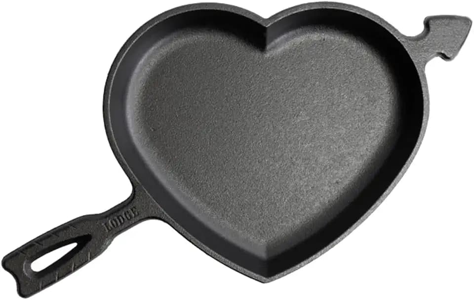 Lodge Pre-Seasoned Cast Iron Heart Skillet, PFAS-Free, 8.5 Inches