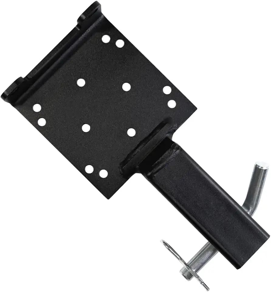 lifgarfe Universal Trailer Winch Plate Hitch Mount Winch Cradle Mounting Plate with 2" Receiver Fit for ATV UTV
