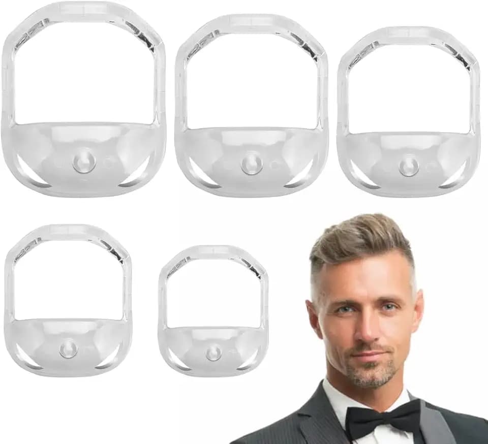 5 Stück Bartformer Schablone Bart Shaping Werkzeug Bart Styling-Schablone Transparent Bart Former Bart Rasiervorlage Spitzbart-bart-Former Bartschneider Rasierschablone Set für Männer