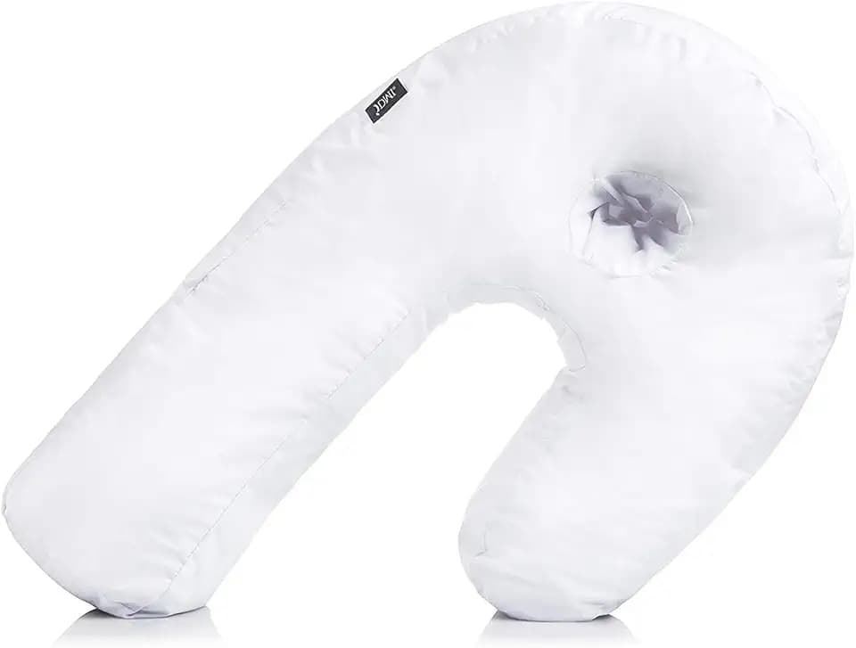 DMI U-Shaped Side Sleeping Pillows For Neck And Shoulder Pain |Side Sleeper Neck Pillow & Pregnancy Pillow Side Sleeper With Ear Hole | Back, Hip, & Sciatica Relief(30"x20"x6")