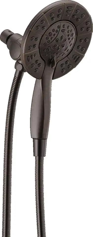 Delta 4-Setting In2ition 2-in-1 Dual Shower Head with HandHeld Spray, Venetian Bronze Detachable Shower Head with Hose, Showerhead, 1.75 GPM Flow Rate, Venetian Bronze 58499-RB