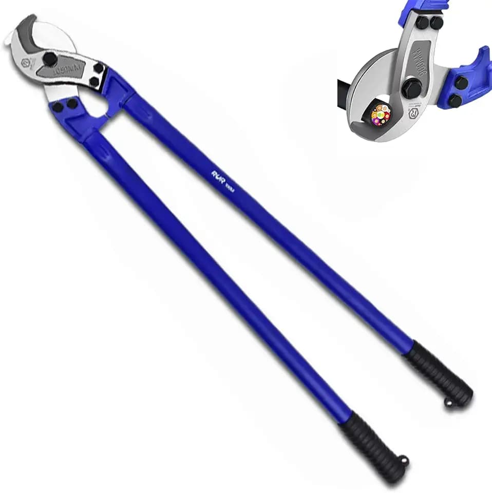 ZrgGea Cable Cutters 42 inch, Industrial-Grade Heavy-Duty Cable Cutter, Forged from T8 Alloy Steel, HRC56, Sharp Cutting. Suitable for Cutting Copper and Aluminum Core Cables, Blue