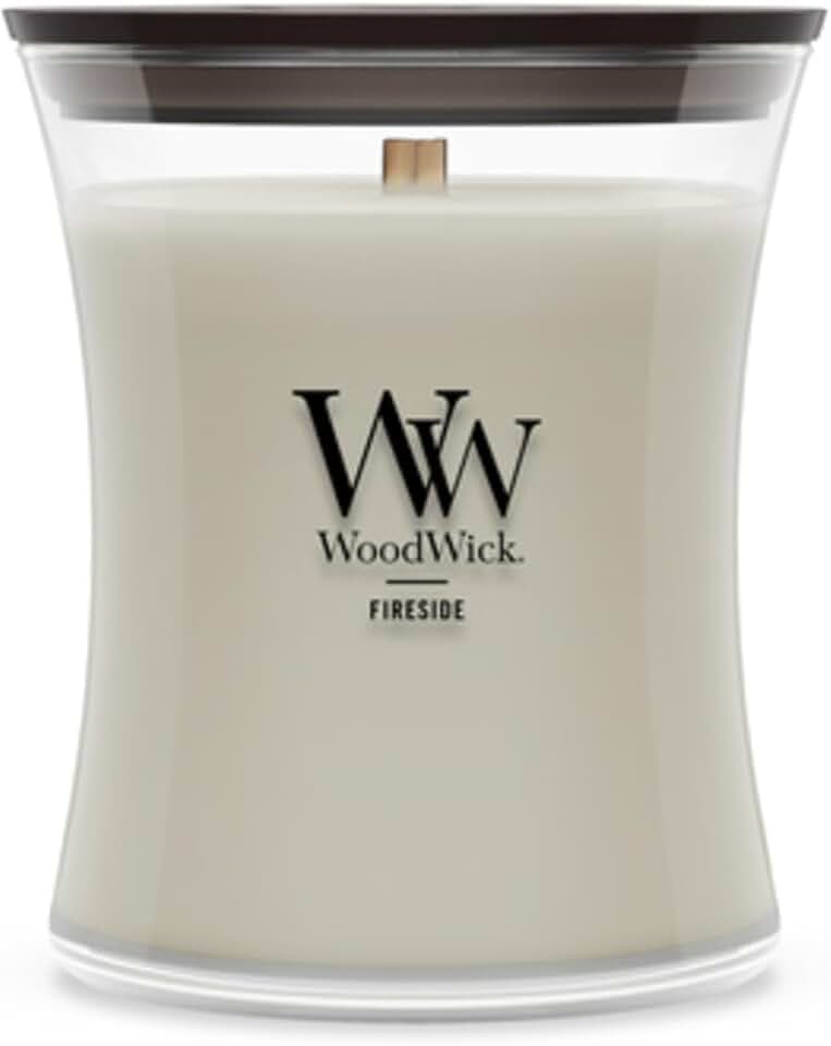 WoodWick Fireside Scented Candle, Crackling Wick, 9.7oz