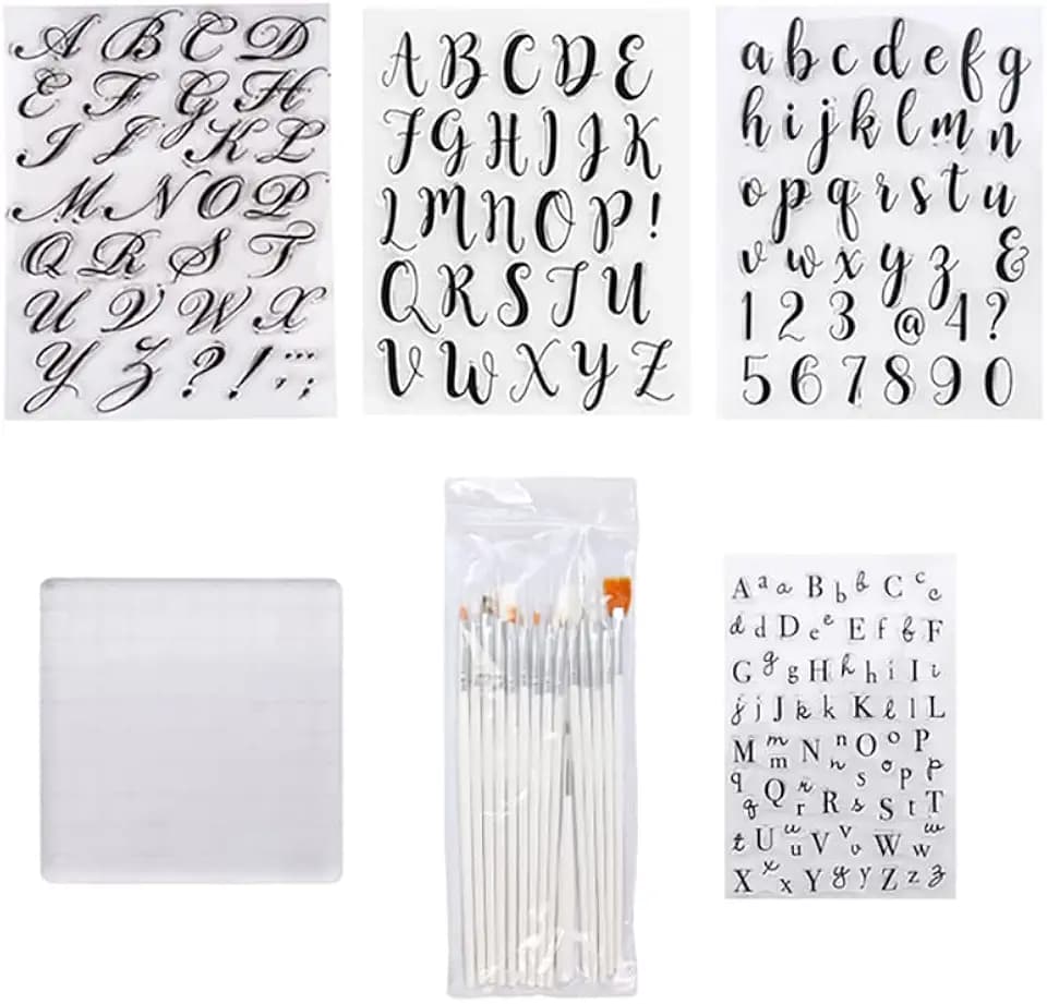 DIY Alphabet Baking Mold Silicone Custom Cookie Cutter Letters Embosser Stamp Cake Decoration Pastry Tools Accessories - (Color: Set 8)