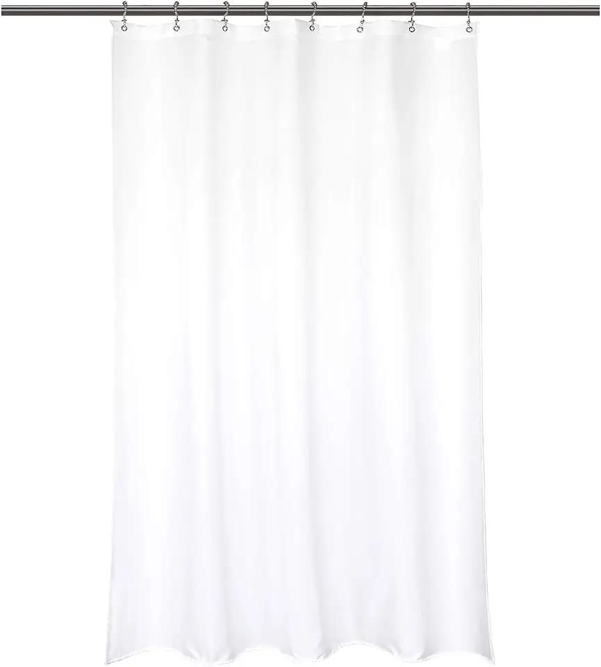 Barossa Design 48x72 Fabric Stall Shower Curtain Liner White