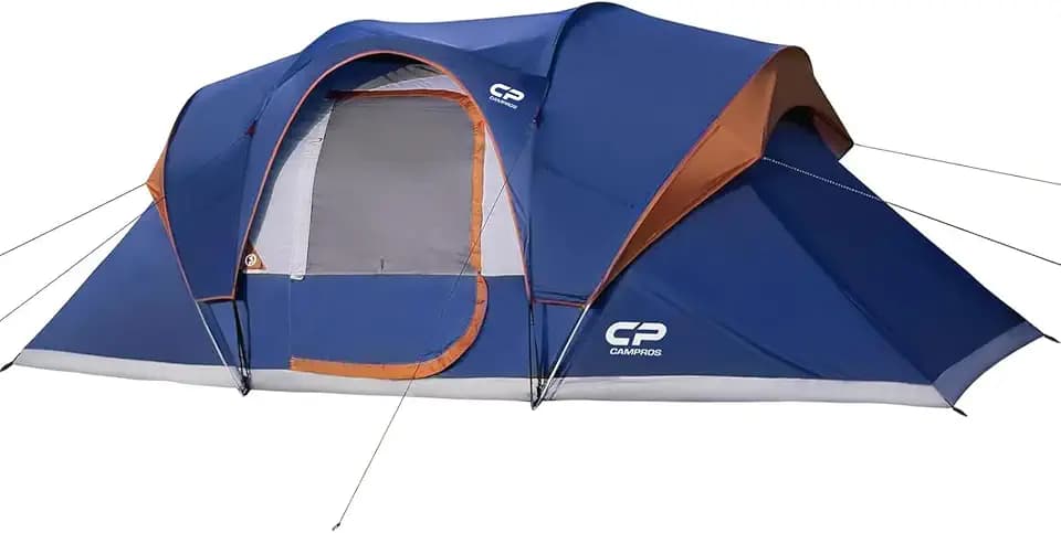 CAMPROS CP Camping Tent 10/12 Person Cabin Tent, 2 Room Water Resistant
