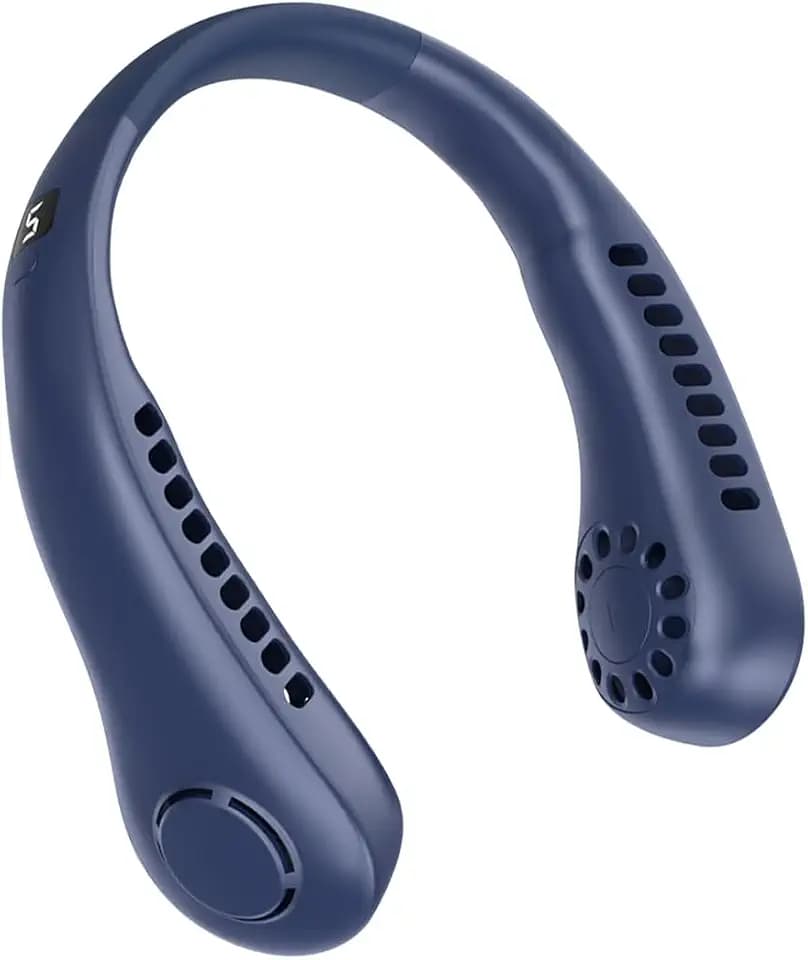Nackenlüfter wiederaufladbar handsfree tragbarer Nackenlüfter blattlos mit LED-Bildschirm, 5 Geschwindigkeiten 360° Luftstrom, USB-wiederaufladbarer persönlicher Kühlventilator für Männer und Frauen