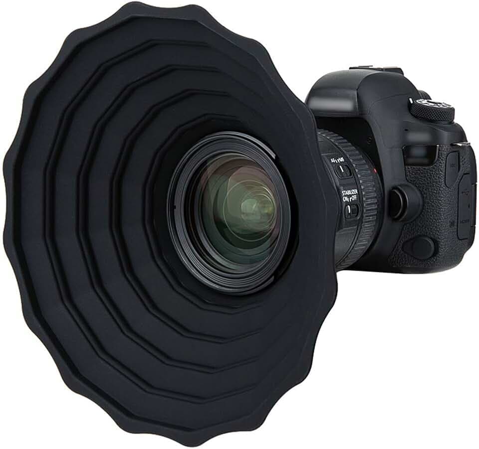 JJC Silikon Gegenlichtblende für Canon Nikon DSLR Kamera Objektiv Außendurchmesser 73mm ~ 88mm, Glasfenster Fotografie Zubehör, Faltbare Linse Haubenlinsenschutz - L