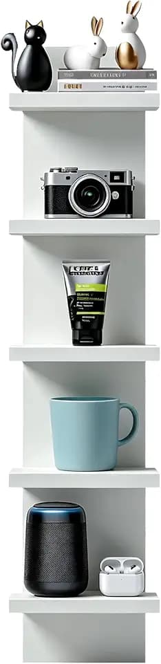 5 Tier Wall Shelf Unit, White Versatile Lack Wall Shelf