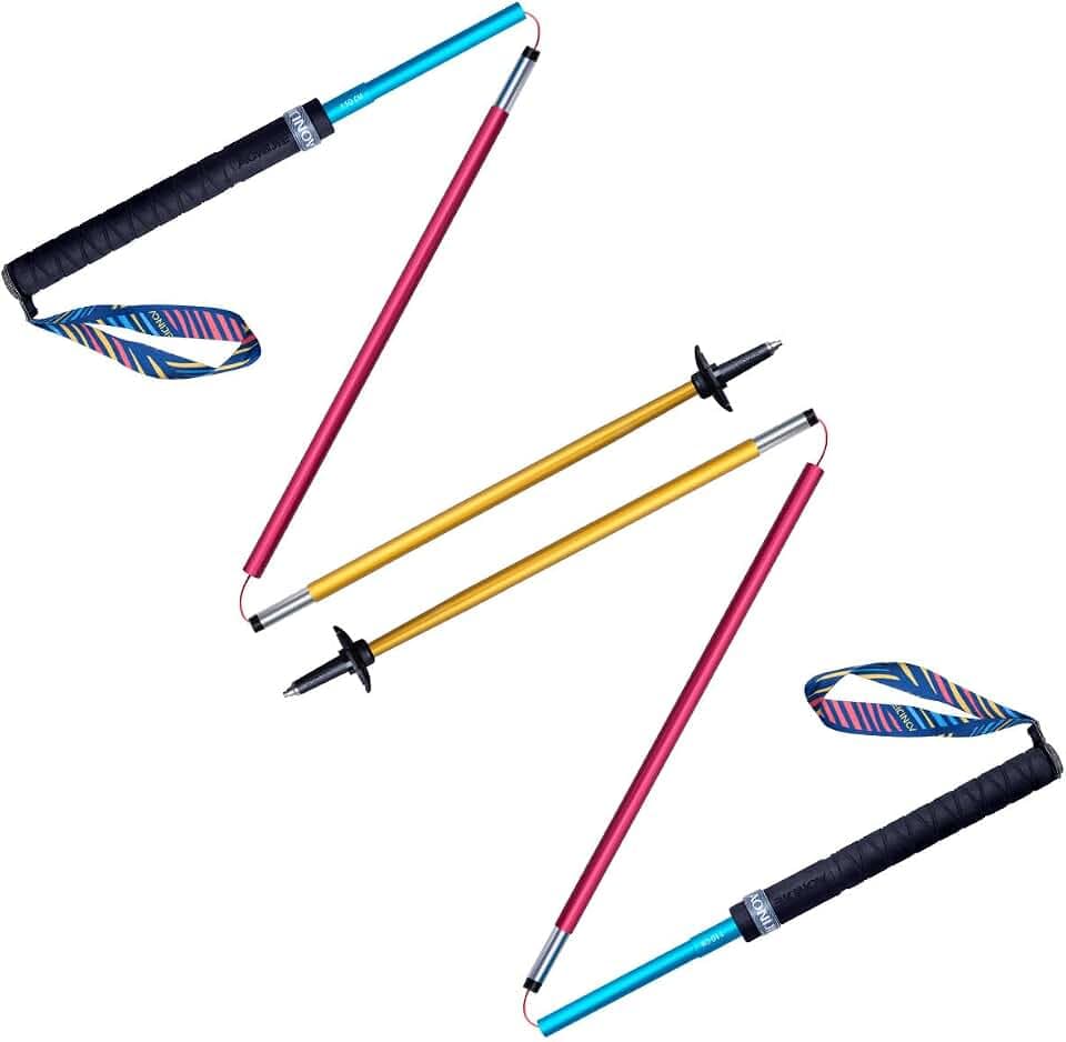AONIJIE Folding Ultralight 7075 Aluminum Alloy Trekking Poles Quick Lock Trekking Hiking Pole Walking Stick