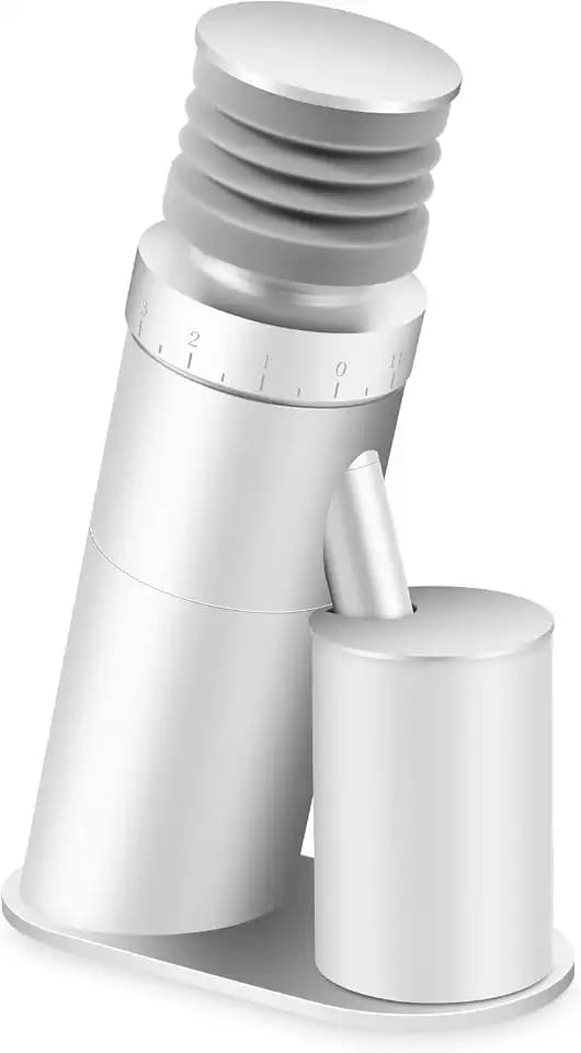 Coffee Grinder Electric Burr Coffee Bean Grinder Made of Durable Aluminum Anti-Static Mess Free Mill grinders for Drip,French Press Burr Coffee Grinders (Silver) (Not Recommended Light Roast Beans)