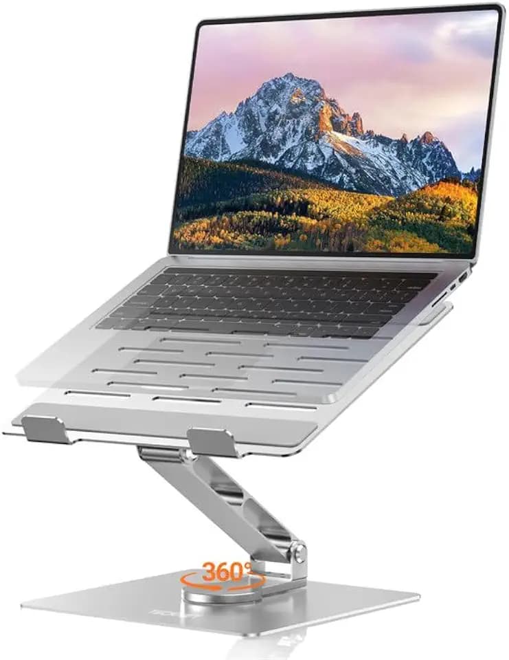 TECKNET Ergonomischer Laptop Ständer,Laptopständer Höhenverstellbar,Silber