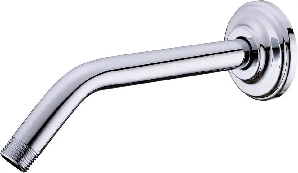 9 Inch Chrome Shower Arm and Flange Stainless Steel Angled Pipe