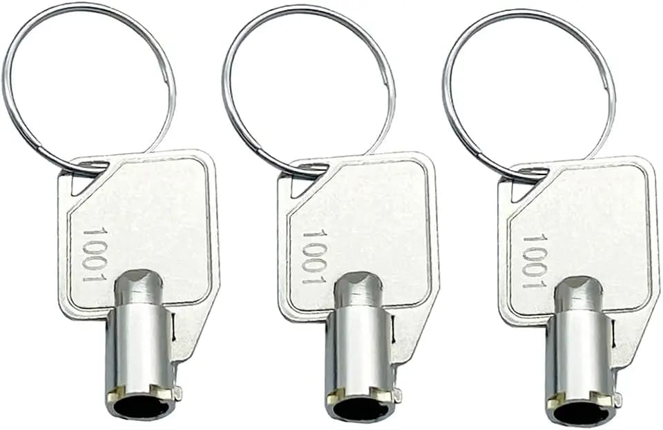 Metal 1001 Dispenser Key for Paper Towel and Soap Dispensers,Pack 3
