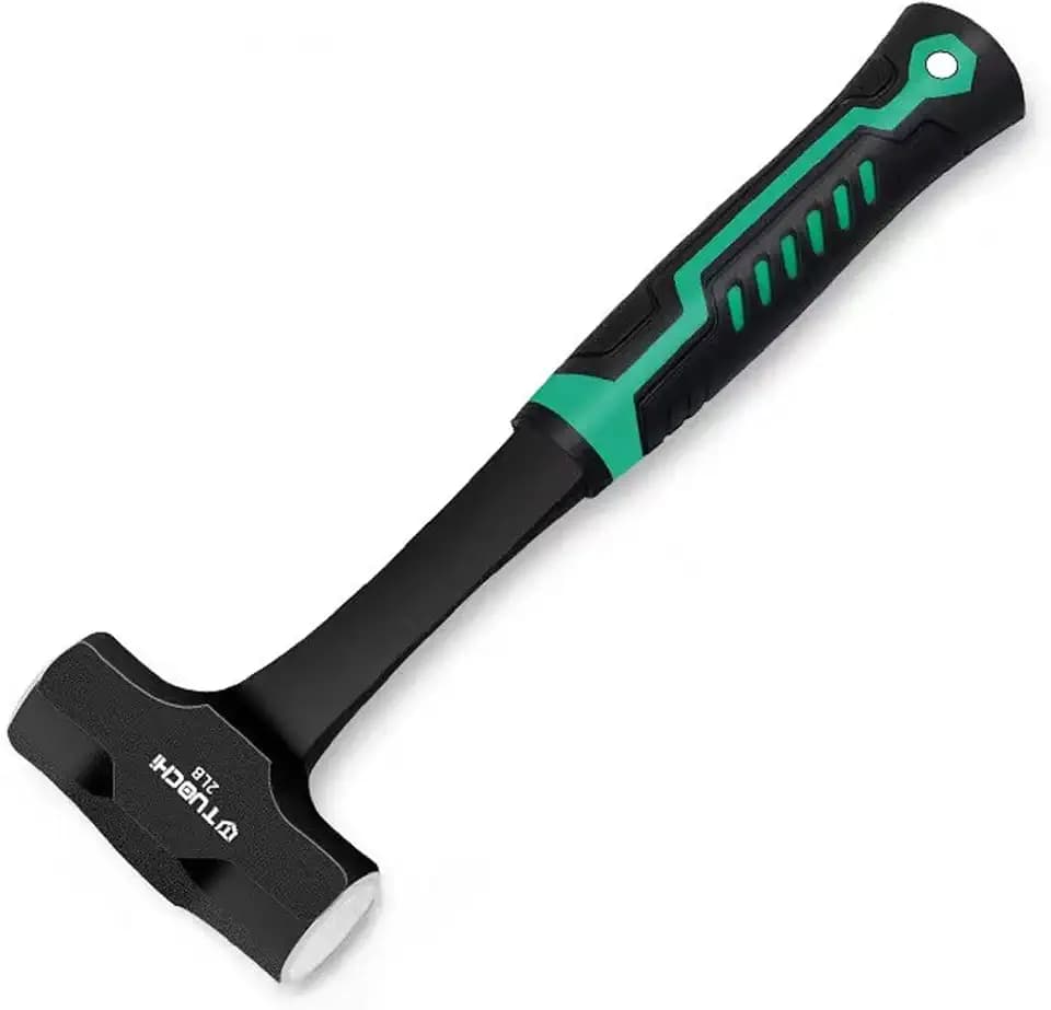 BUSKPOK 2lb Sledge Hammer, Mini Strike Drilling Crack Sledgehammer with No-Slip Cushion Grip 2 Pound