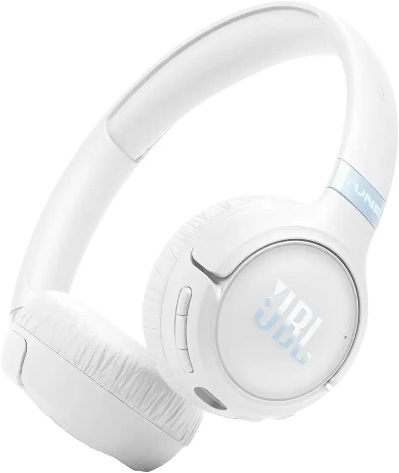 JBL Tune 680NC, Kabelloser On-Ear-Kopfhörer mit Noise-Cancelling, Weiß