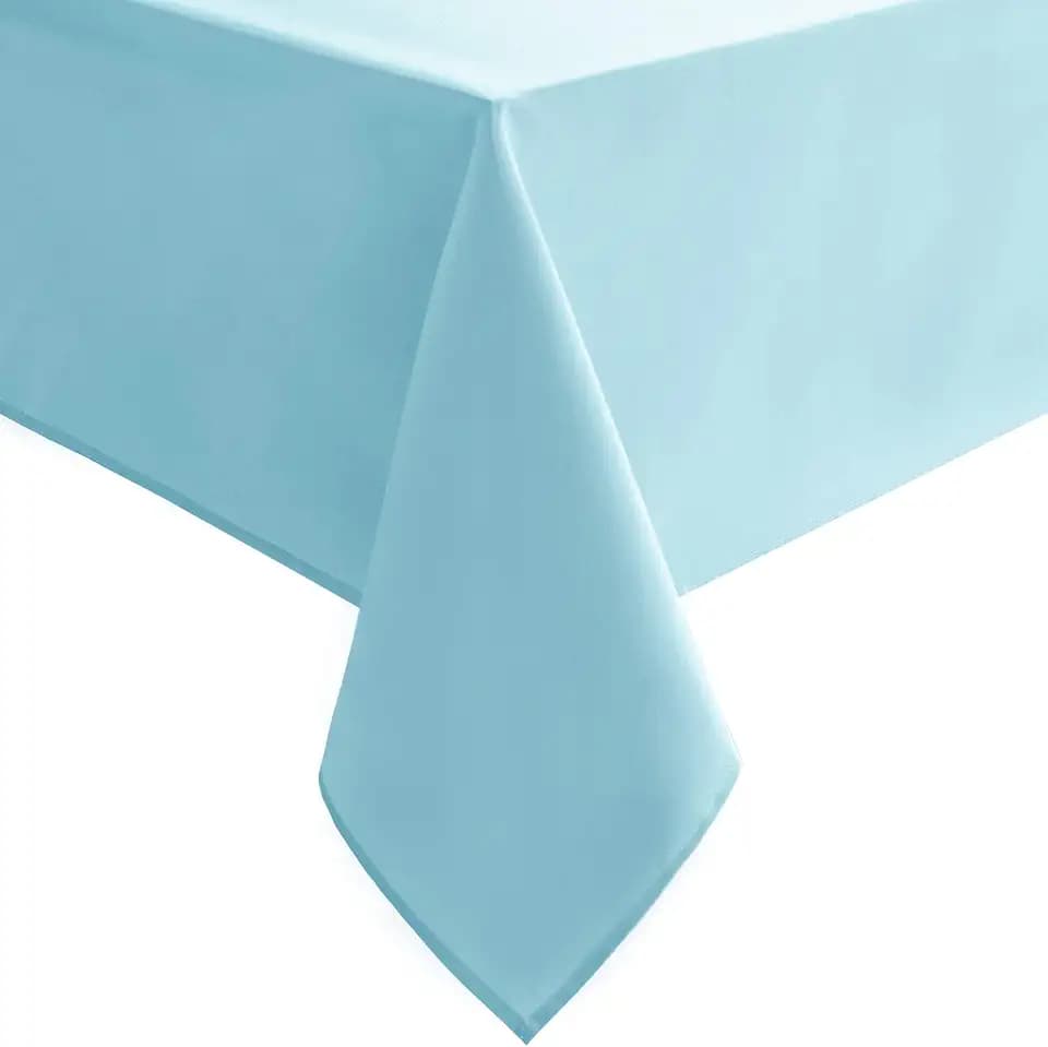 Hiasan Waterproof Tablecloth Rectangle, Sky Blue, 70 x 120 Inch, 1 Pack