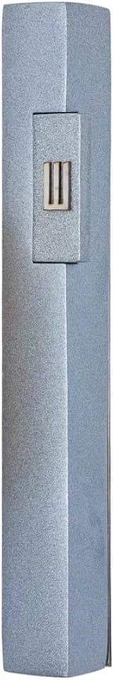 EMANUEL Yair Modern Mezuzah Case with Accent Shin | Contemporary Minimal Mezuzah | 6 Inch Case | Scroll not Included (Grays MZA-7)