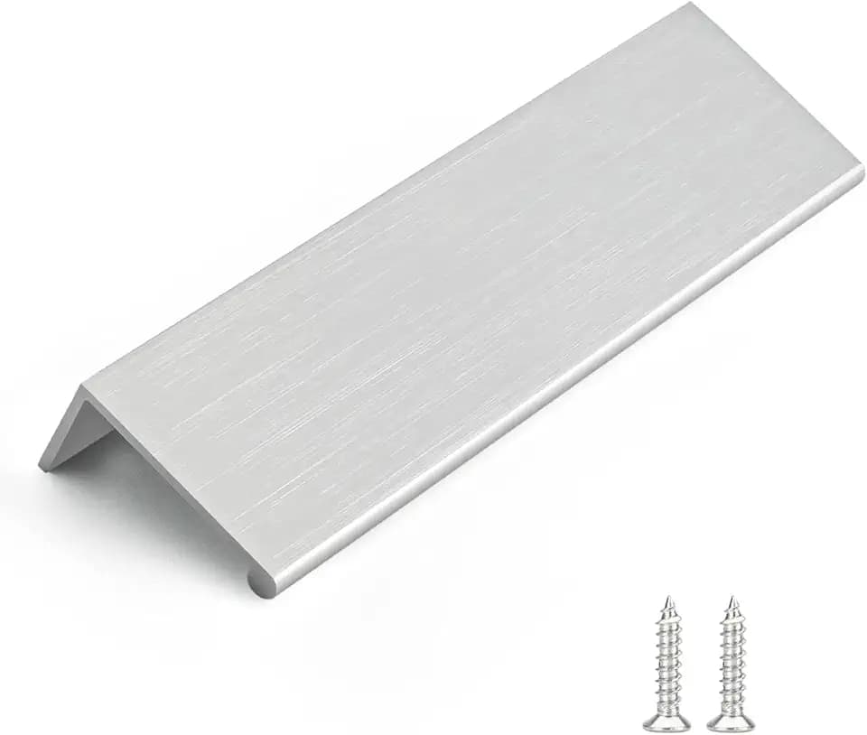 Rergy 10 Pack 5" Cabinet Pulls Brushed Nickel Finger Pulls for Cabinets