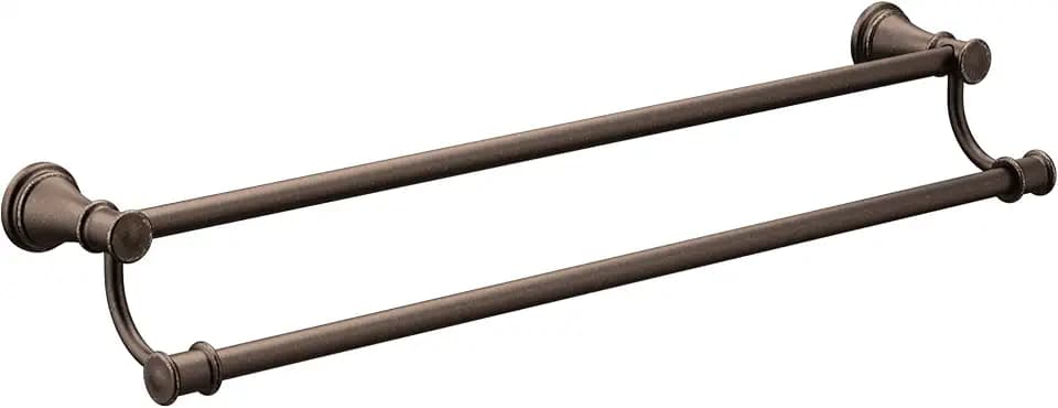 Moen YB6422ORB Belfield 24 inch Bathroom Double -Towel Bar, Oil Rubbed Bronze