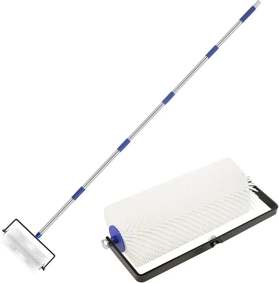 Spiked Roller for Self Leveling, Equipped 34-77”Adjustable Extension Handle