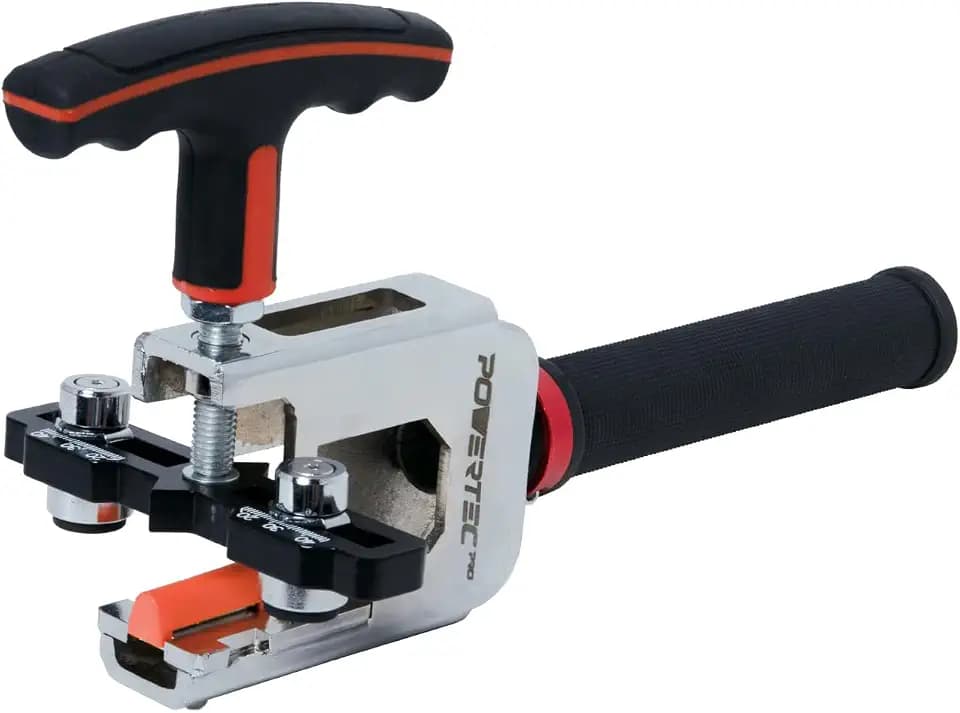 POWERTEC PRO Premium Large Format Tile Breaker - 1-1/2" Throat, Breaks Tile Up to 5/8" (16mm) Thick, Adjustable Width, Rubber Grip (71986)