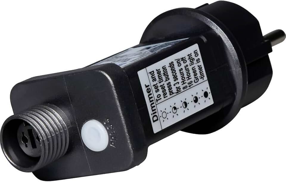 Konstsmide E-Transformator, schwarz, inkl. Dimmer und Timer, 30V, Außen (IP44), 15W - 5156-000