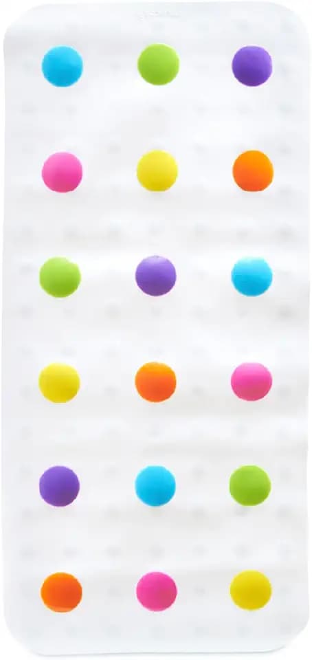 Munchkin Dots Kids Bath Mat for Tub Non Slip, 30.5 x 14.25 Inch