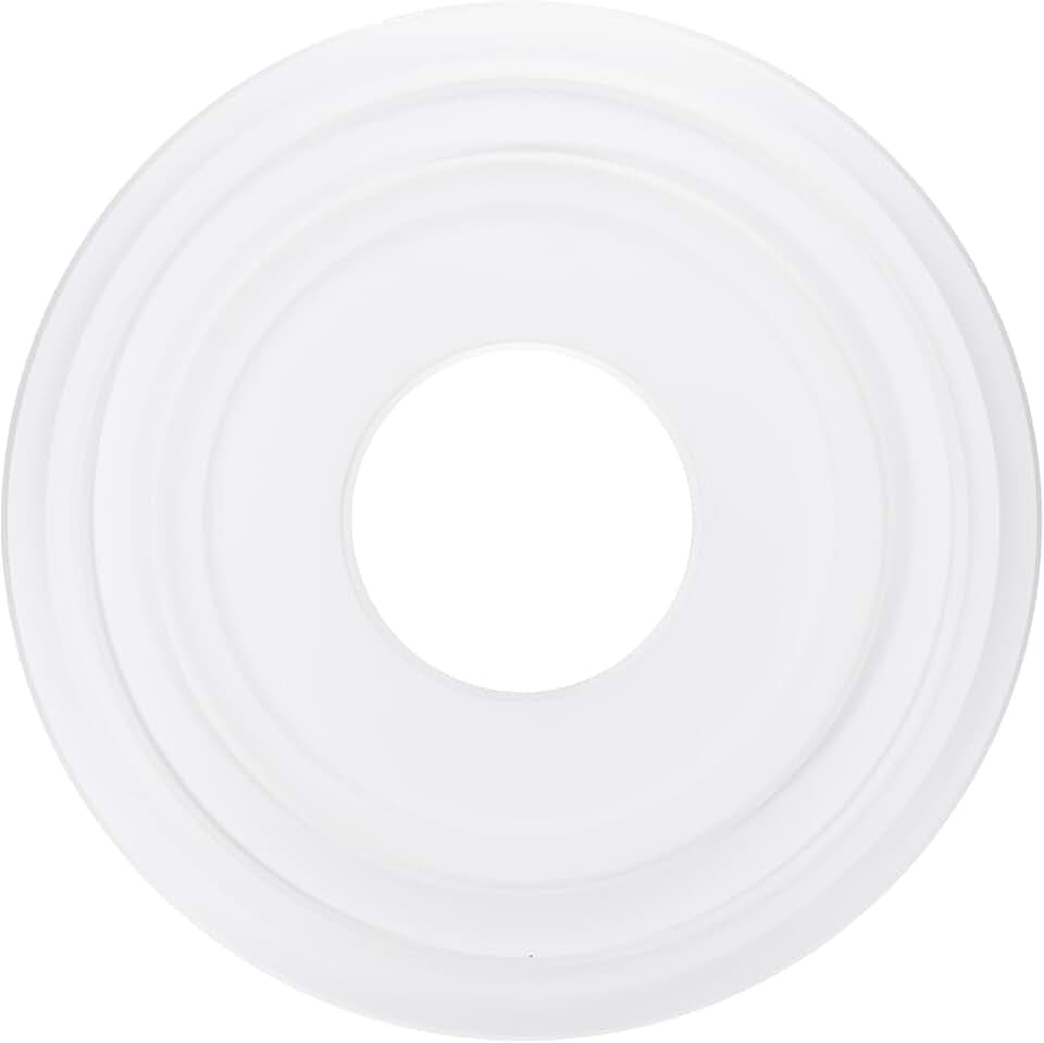 PATIKIL Ceiling Medallion, 12" OD x 4" ID PU Decorative Ceiling Light Medallion Chandelier Medallion Molded Ceiling Light Cover Plate for Ceiling Light Fixtures Fans, White