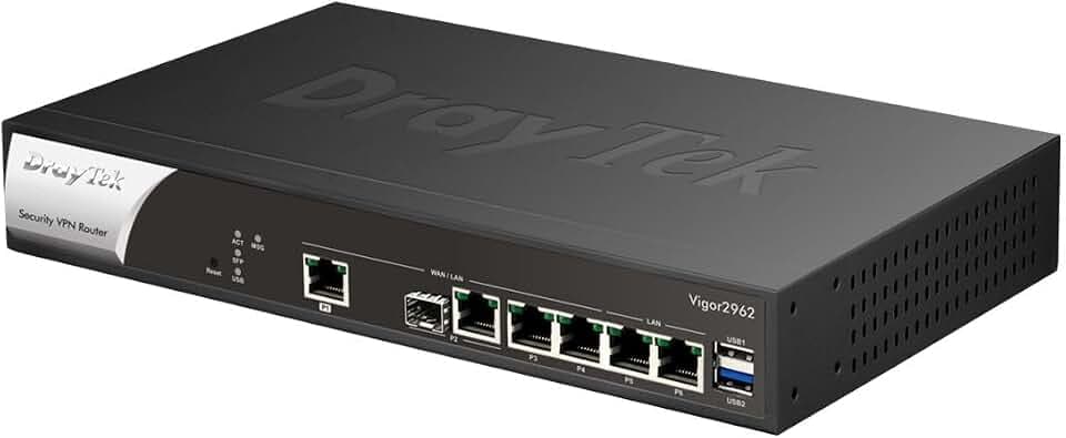 Draytek Vigor 2962 Router 4-Port-Switch GigE 2.5 GigE WAN-Ports: 2 an Rack montierbar