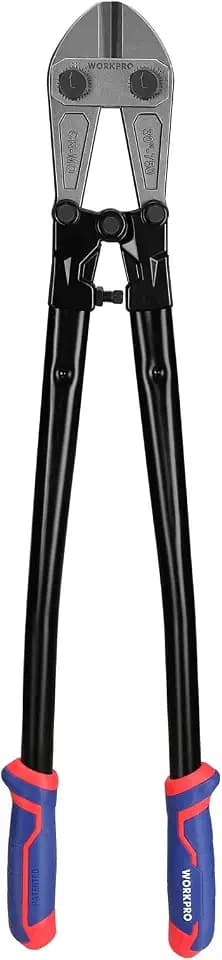 WORKPRO 30" Bolt Cutter, Chrome Molybdenum Steel Blade, Heavy Duty Bolt Cutter with Soft Rubber Grip, Cutting Tool for Cut Chain, Wire, Screw, Rivet