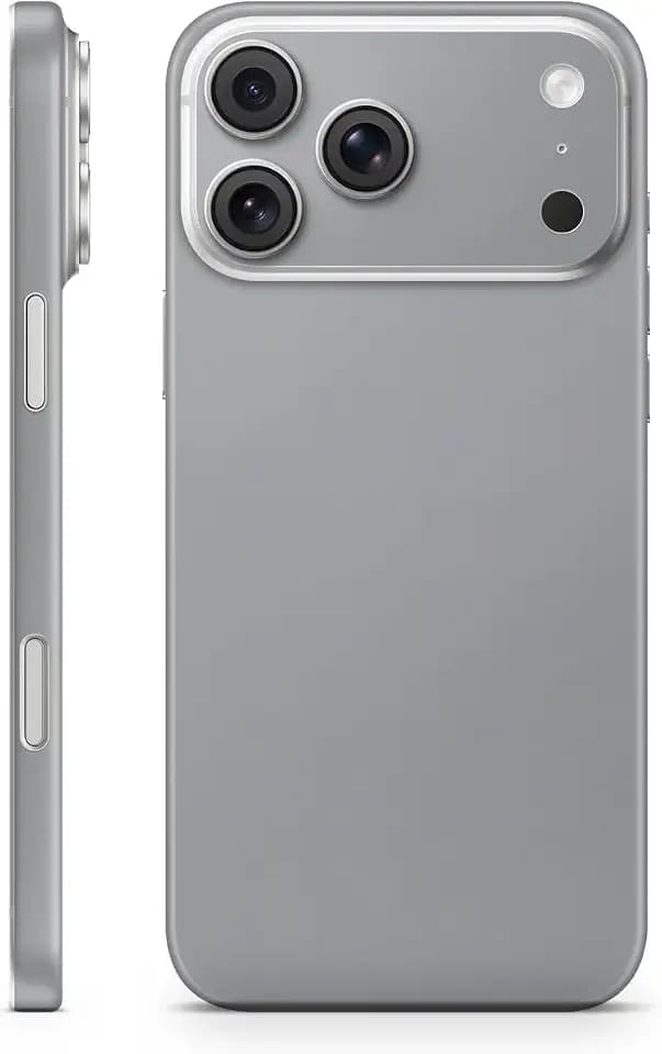 Phone Skin Compatible with Apple iPhone 17 Pro Max - Solid Gray - Premium 3M Vinyl Protective Wrap Decal Cover - Easy to Apply | Crafted in The USA by MightySkins