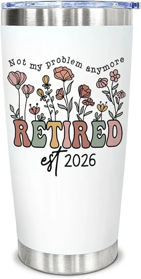 Retirement Gift for Woman 2026, Retired Tumbler, Not My Problem Anymore Cup