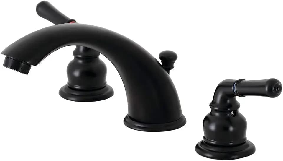 Kingston KB960 Widespread Bathroom Faucet, Matte Black