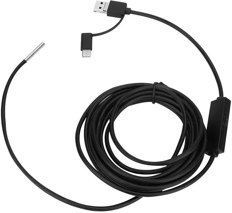 3 in 1 High Definition Waterproof Endoscope Pipe Inspection Borescope TypeC USB Mobile Phone 3.9mm for Borescopes and Fiberscopes (3.5m Flexible Cord)
