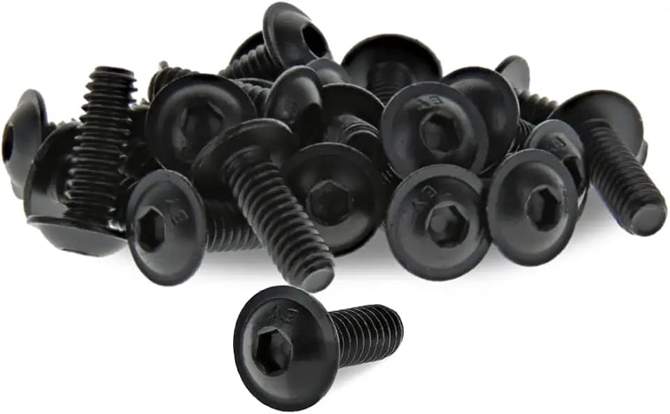 8020, 3066, 10 Series, 1/4-20 x 0.75 Inch 3/4 Inch Flanged Button Head Socket Cap Screw (FBHSCS) 80/20 Steel Bolts (25)
