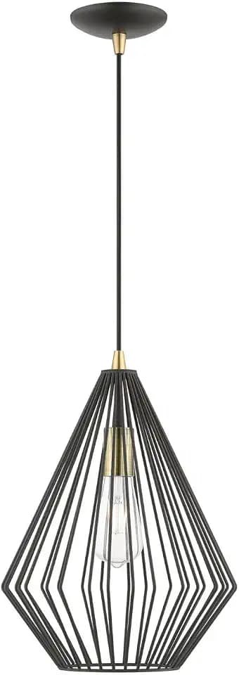 Livex Lighting 41325-14 Linz Pendant, Textured Black