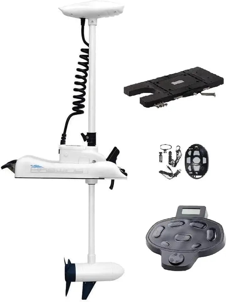 Haswing 55lbs 48in Bow Mount Trolling Motor- Remote & Foot, Quick Release