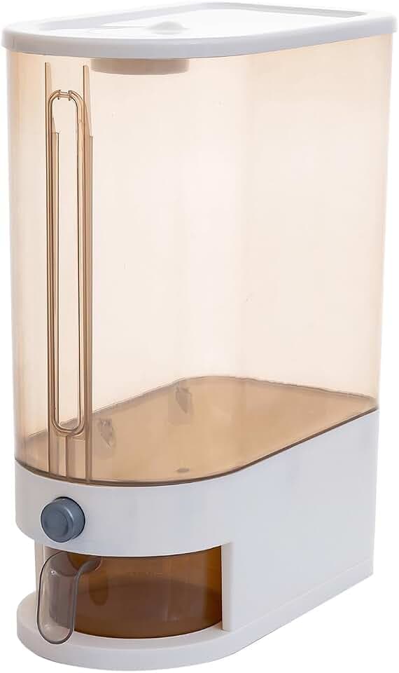 Gagee 22 Lbs Rice Dispenser, Brown