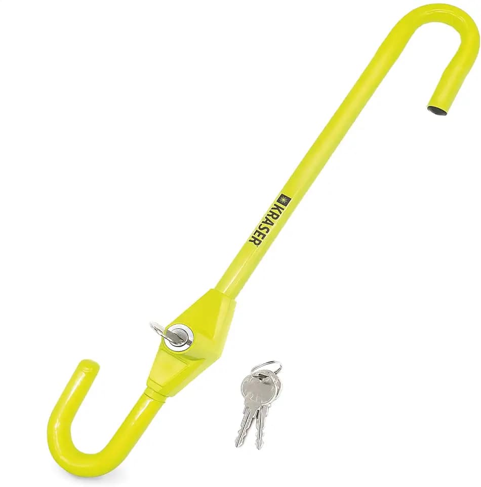 KRASER KR835 Hochsicheres Lenkradkralle Pedalsperre, Abschreckende Lenkradsperre, Lenkradschloss Diebstahlsicherung, Universal Wegfahrsperre für Auto, Wohnmobil, PKW