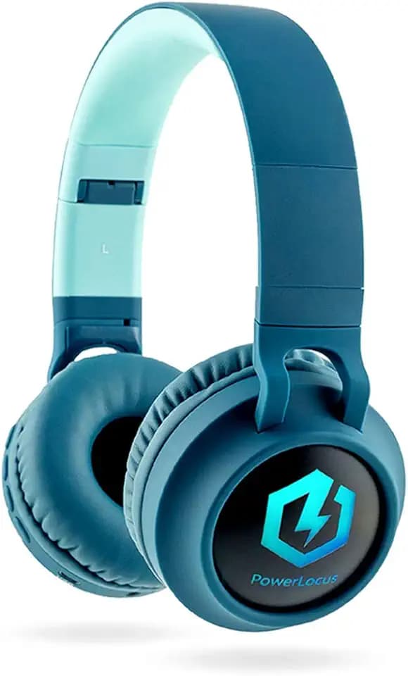 PowerLocus Kinderkopfhörer Bluetooth, Kinder Kopfhörer Over-Ear mit 85db Lautstärkebegrenzung LED-licht Faltbare HD Stereo, Kabellose und Kabel, eingebautes Mikrofon für Handy, Tablet,PC,TV