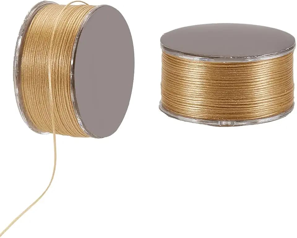 PH PandaHall 0.1mm Bracelet String 100 Yards Beading Thread Nylon String Seed Bead Thread Sewing String for Leather Stitching Beading Jewelry Bracelets Necklace Making