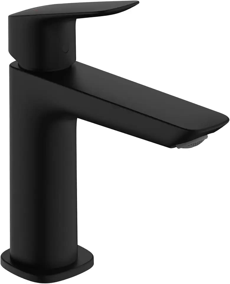 hansgrohe Logis Fine Bathroom Faucet, 1 Hole, Single Handle, Bathroom Sink Faucet for Vanity 1.2 GPM, Matte Black, 71253671