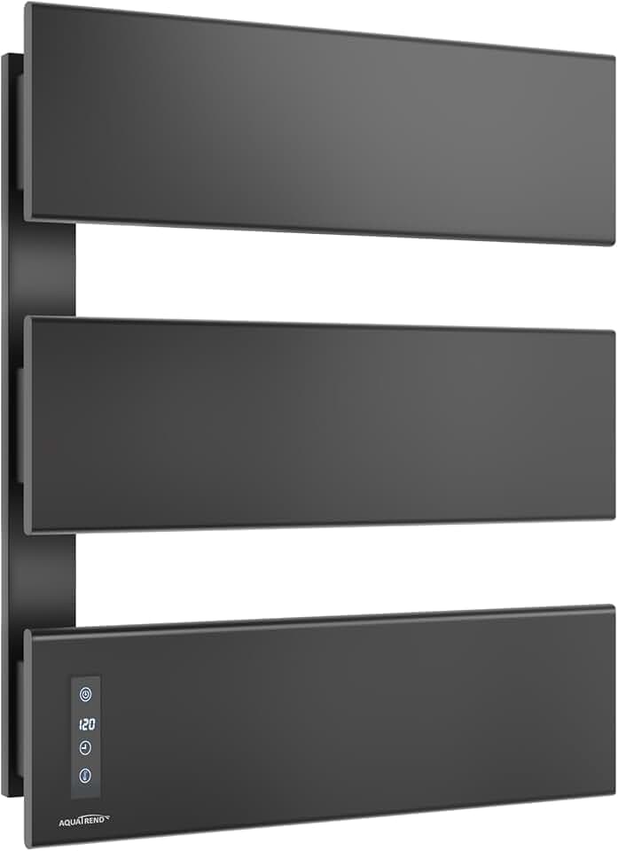 Heated Towel Racks for Bathroom, 3 Bar Large Towel Warmer Rack, Black